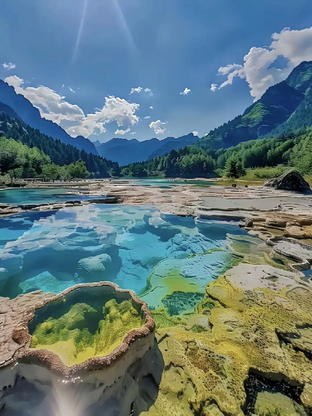 📍黄龙实拍‼终于看到了语文课本的人间瑶池