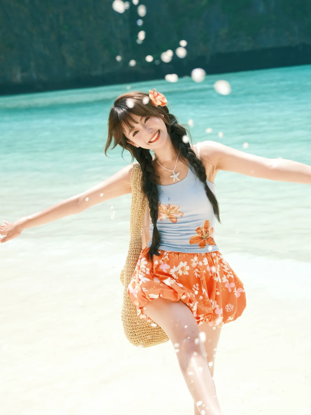 存一些海边拍照姿势🩵💛🧡