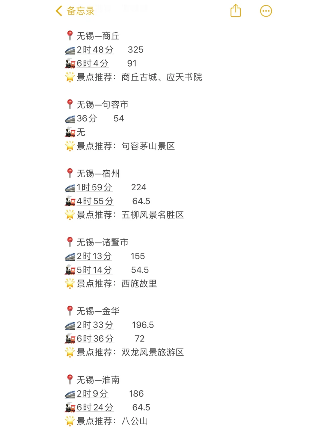 无锡100以内直达城市（周边游）更全版