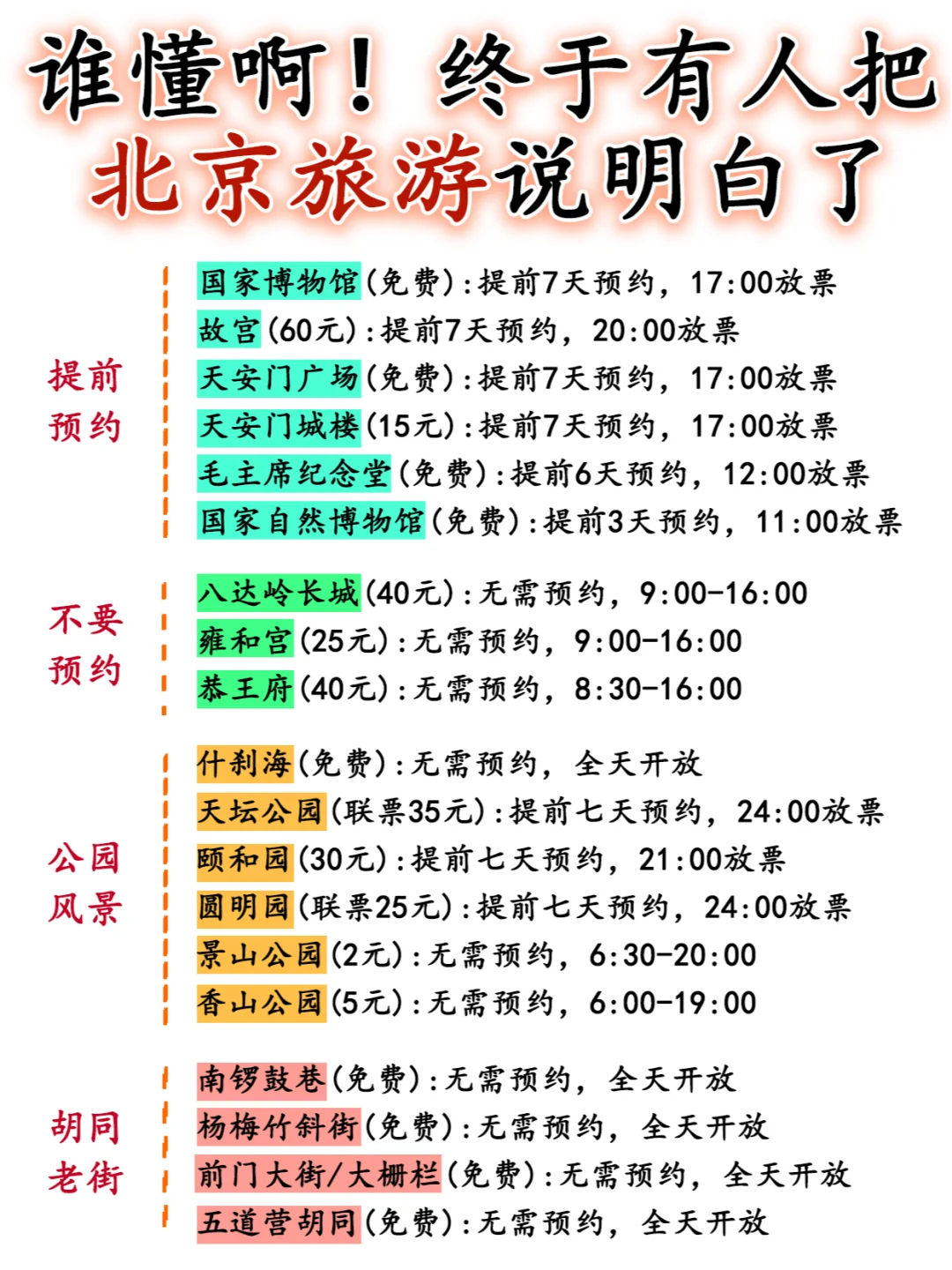 北京会惩罚每一个不提前预约景点的人❗❗❗