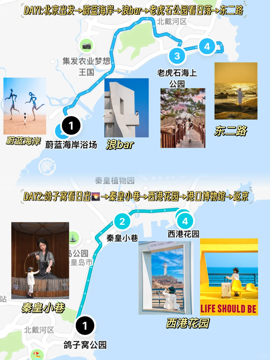 清明节🚄秦皇岛2天1晚看这篇‼️直接copy路线