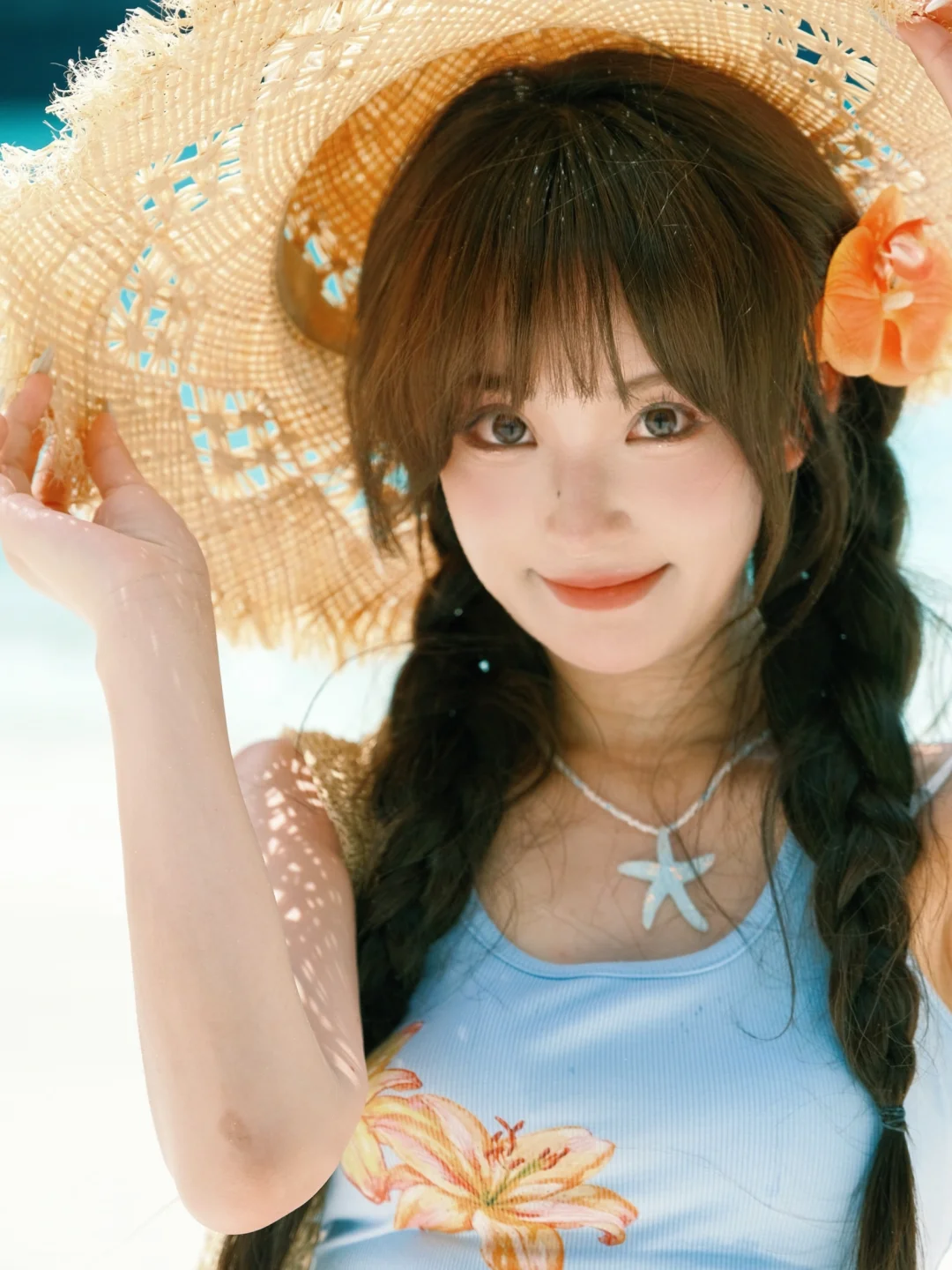 存一些海边拍照姿势🩵💛🧡