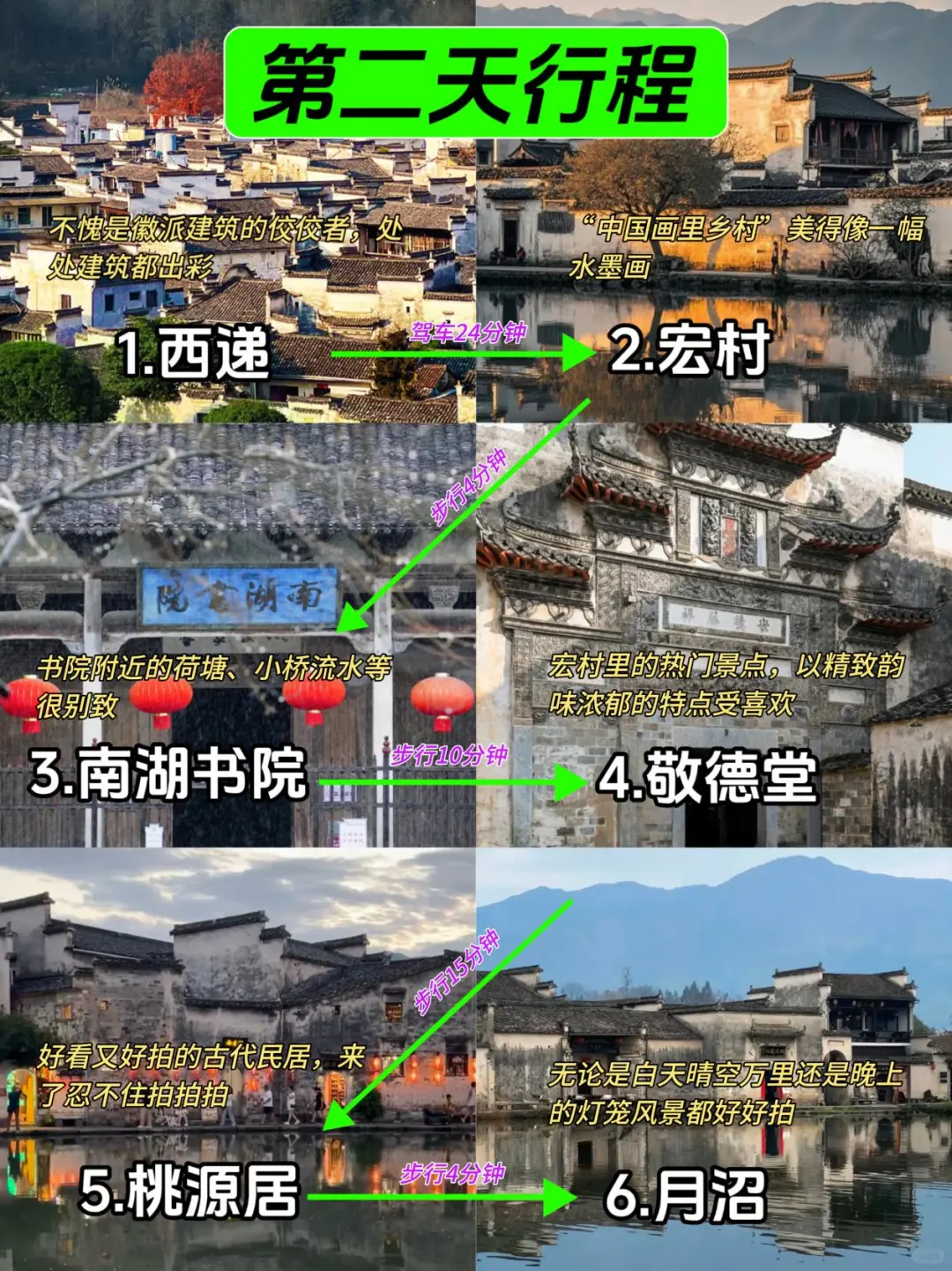 黄山路线｜连夜写的黄山春季行程攻略❗️