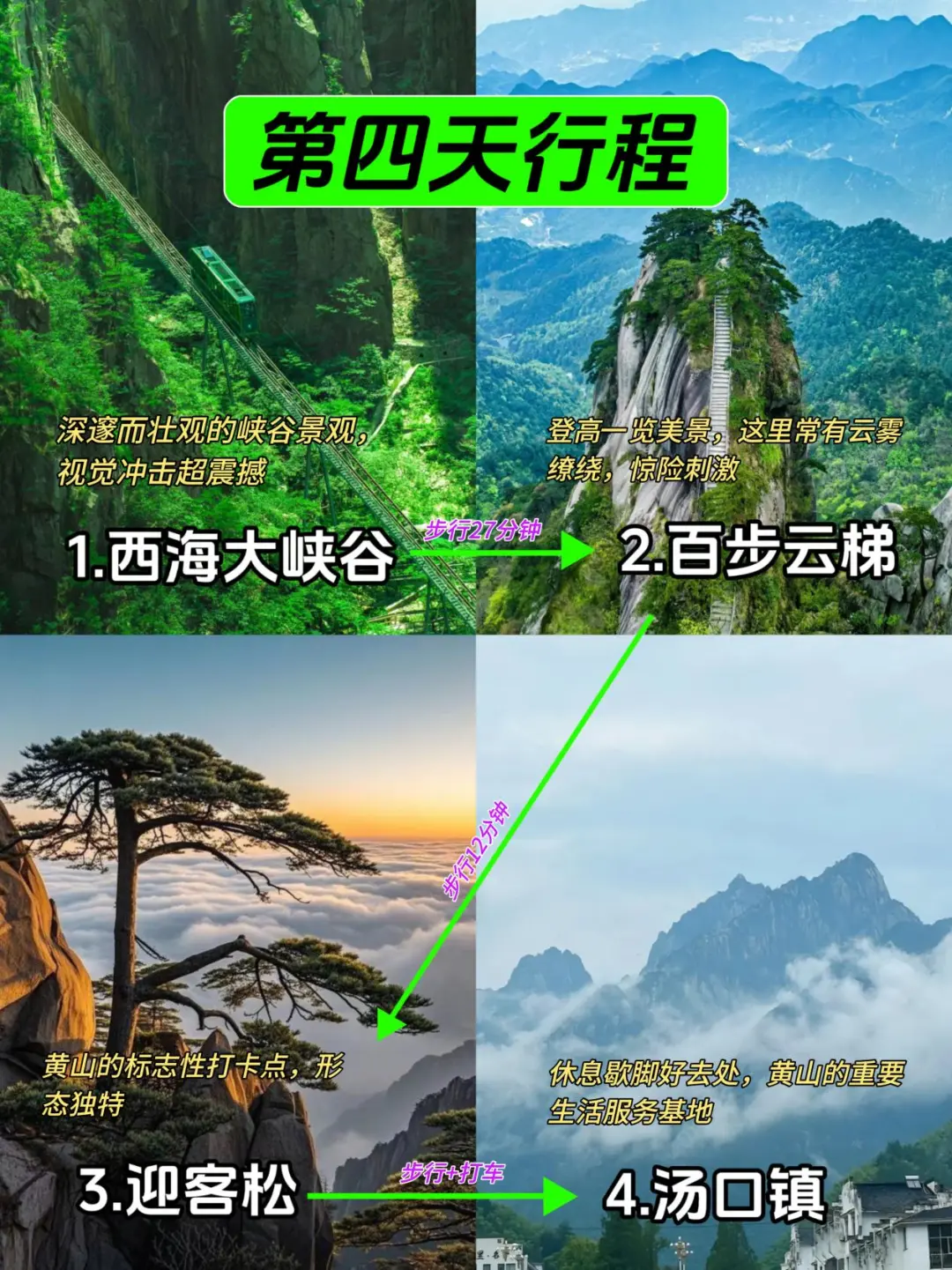 黄山路线｜连夜写的黄山春季行程攻略❗️
