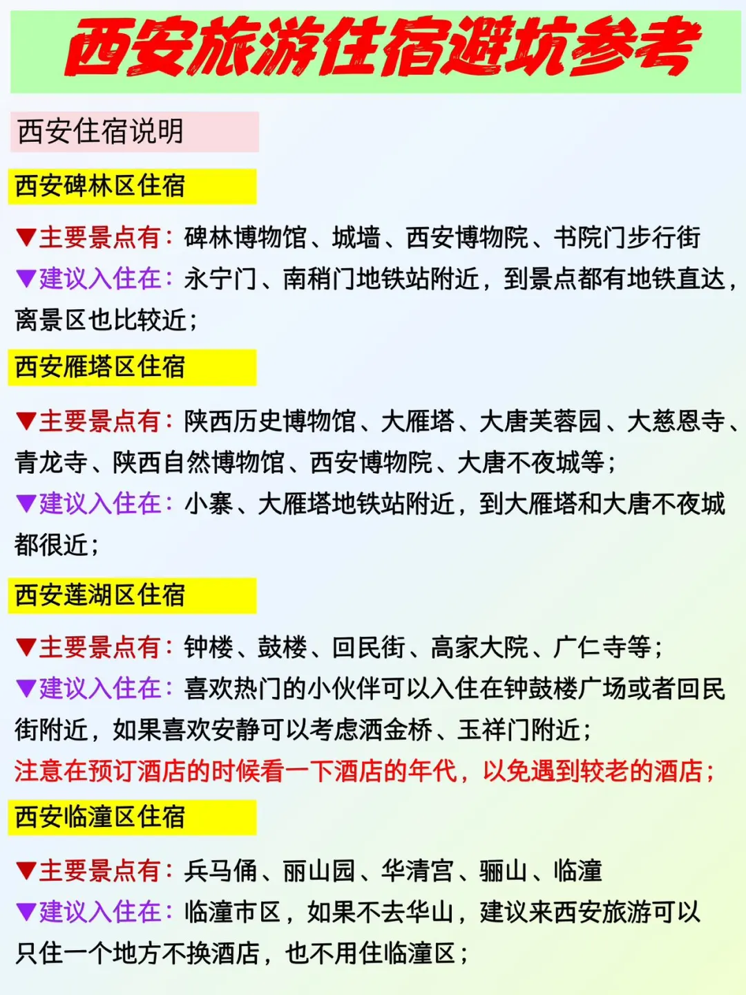 西安🉑️以分成4个板块游玩✅不绕路