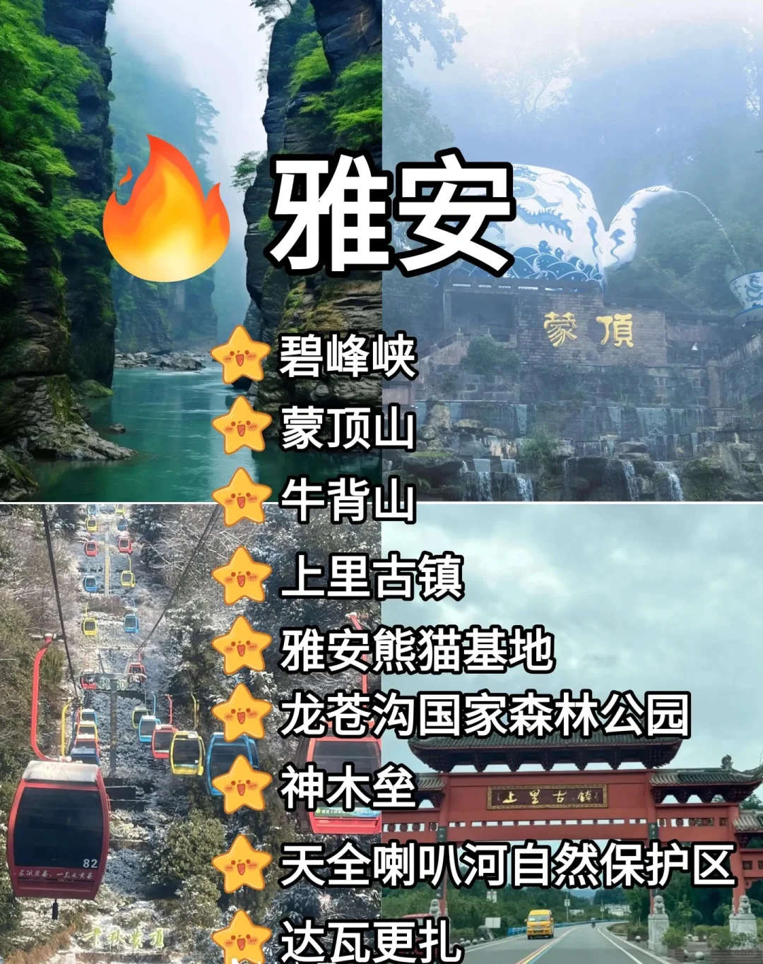 四川旅游景点整理出来了，宝子们准备🚗出发