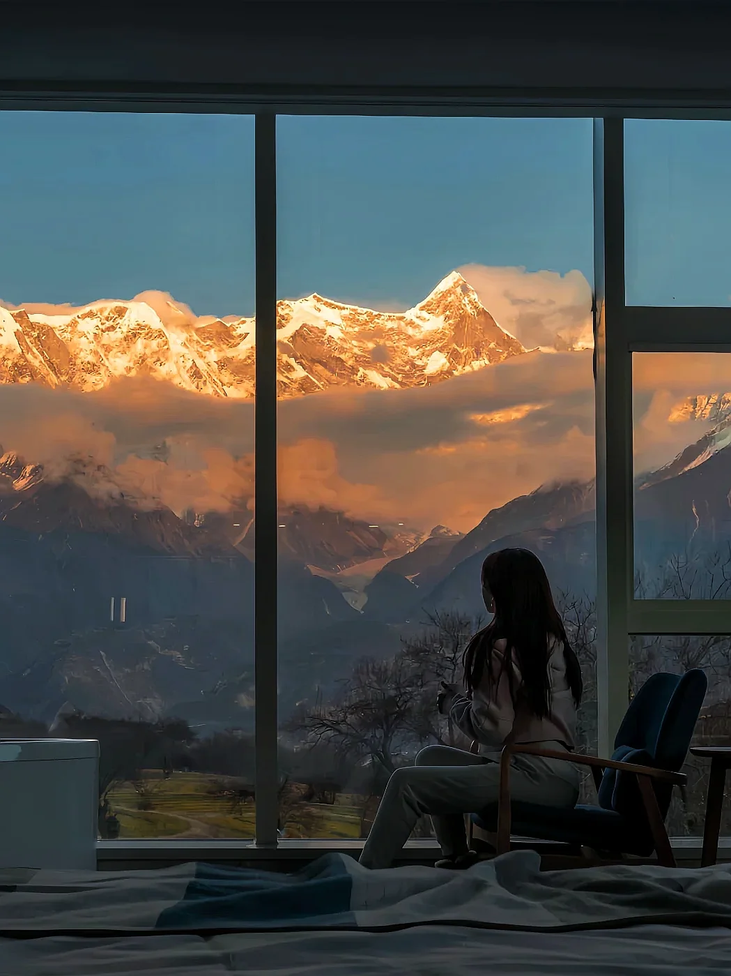 林芝的十里桃花🌸和日照金山，真的太震撼啦！