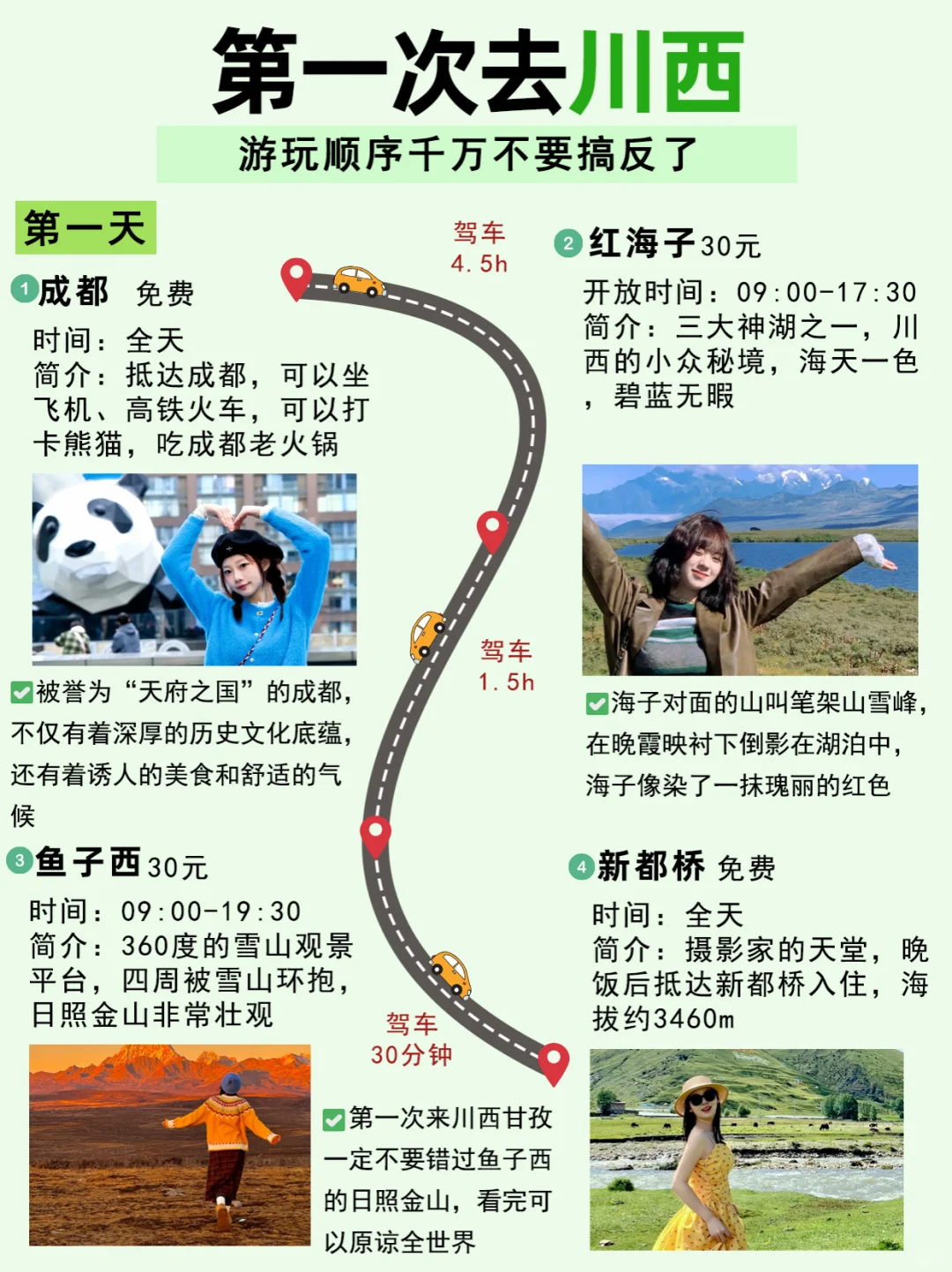 五一川西小环线👉稻城亚丁+四姑娘山5天