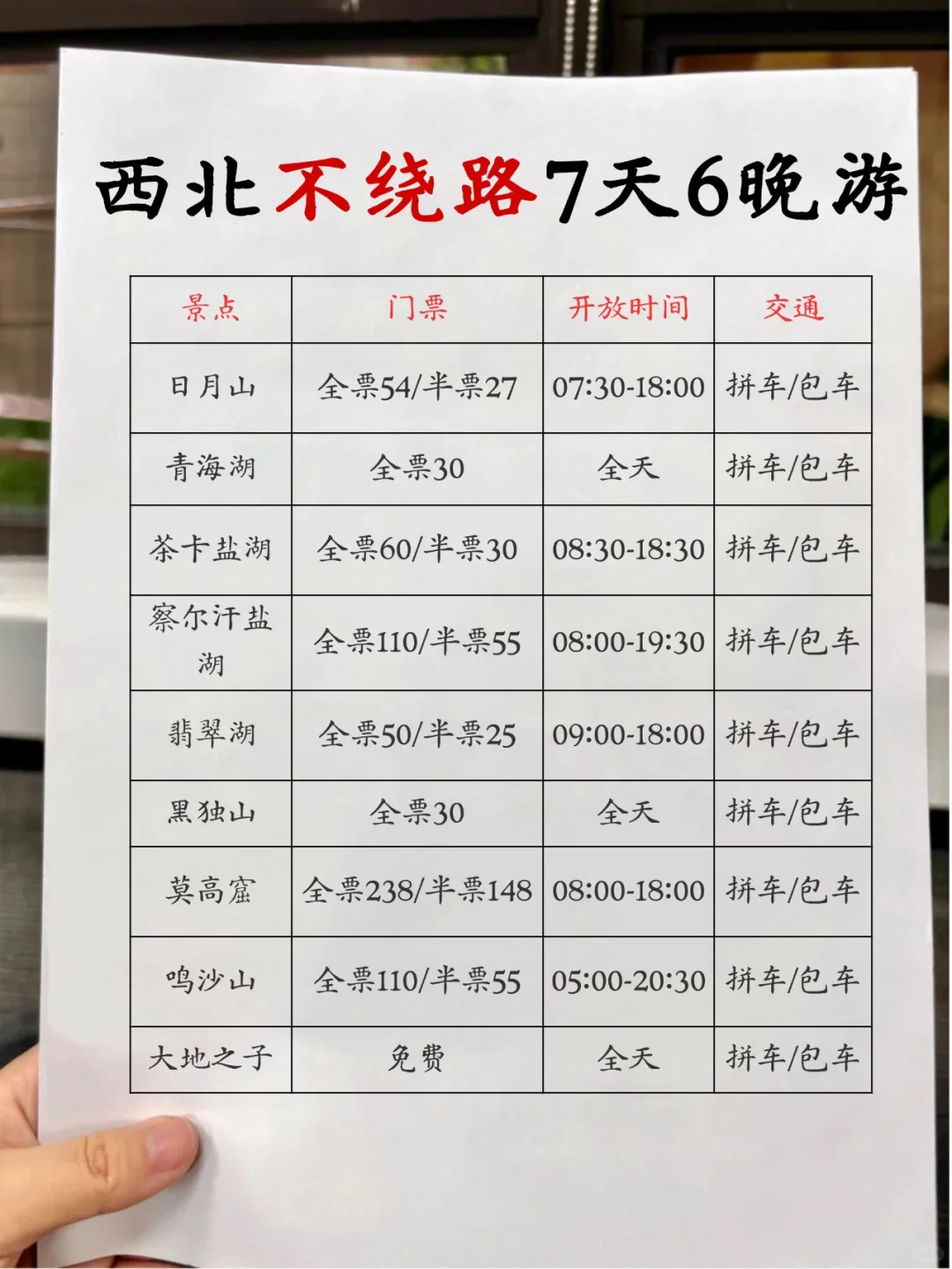 📍青甘大环线7天6晚｜本地人手写旅游攻略