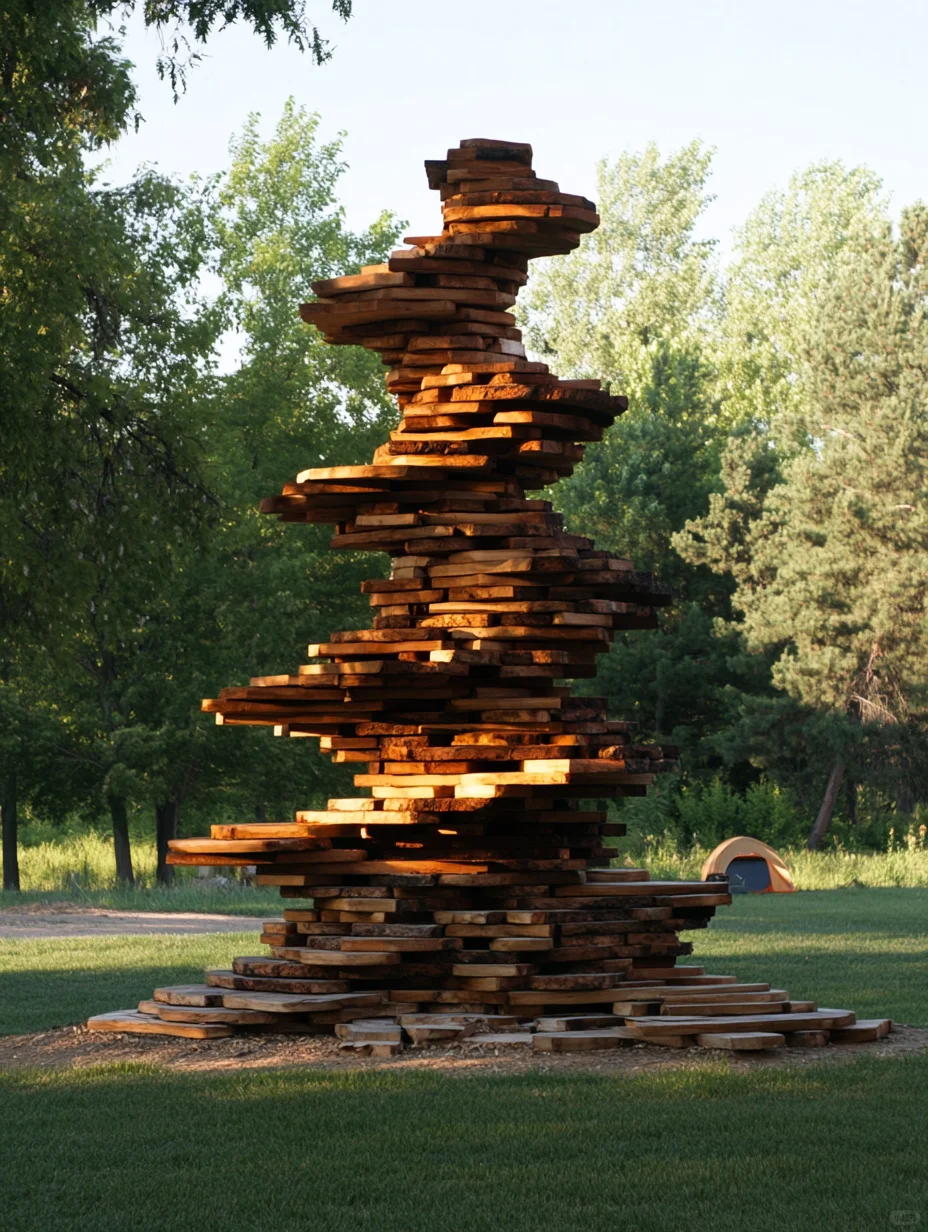 🪵营地的木堆艺术｜低成本打造网红打卡景点