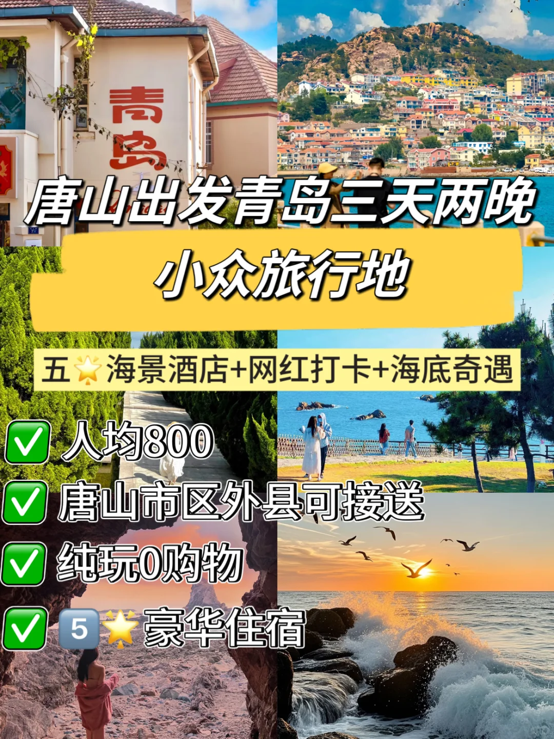 被唐山宝子问爆的青岛超级顶配行程来了！