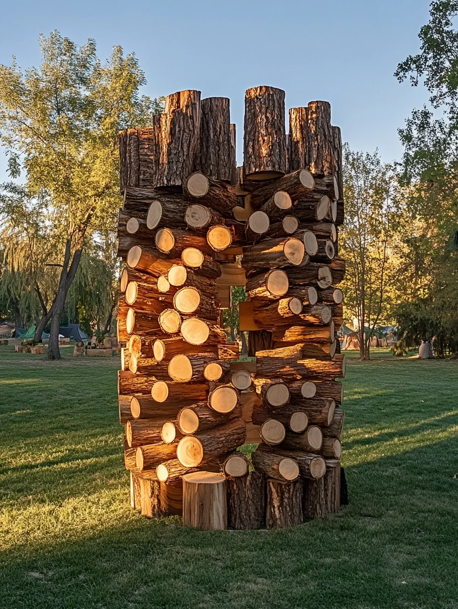 🪵营地的木堆艺术｜低成本打造网红打卡景点