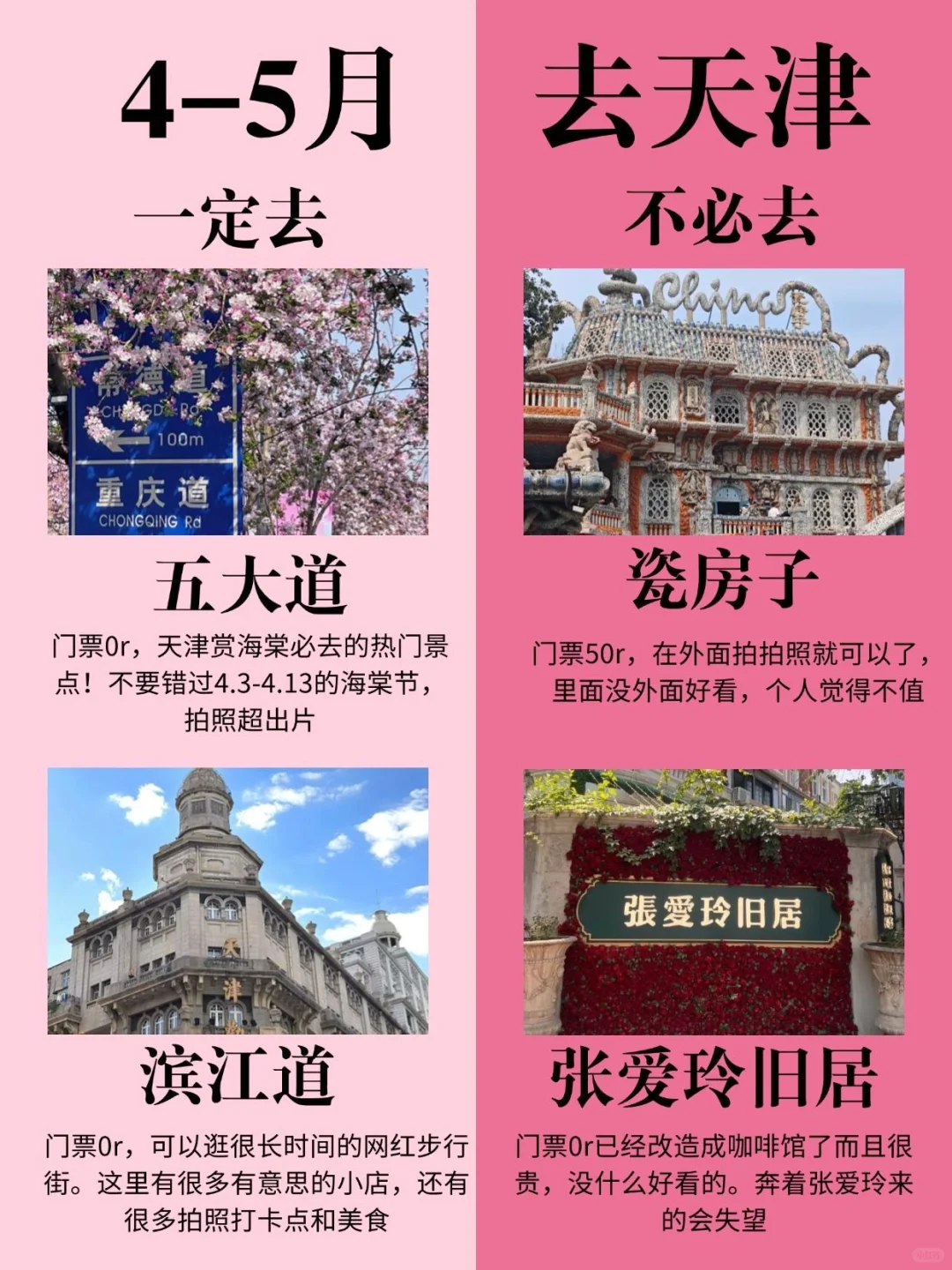 4-5月来天津的姐妹码住‼️超全旅游攻略