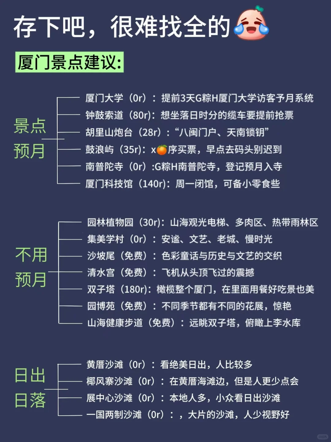 厦门已回…😢真心提醒4月要去的…