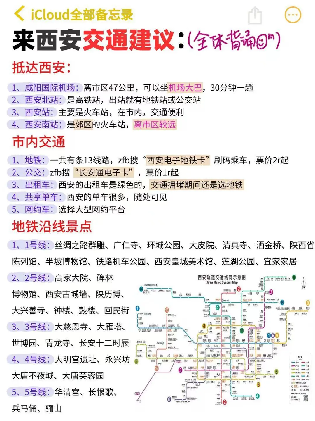 J人手写西安吃住行攻略已经next level 了