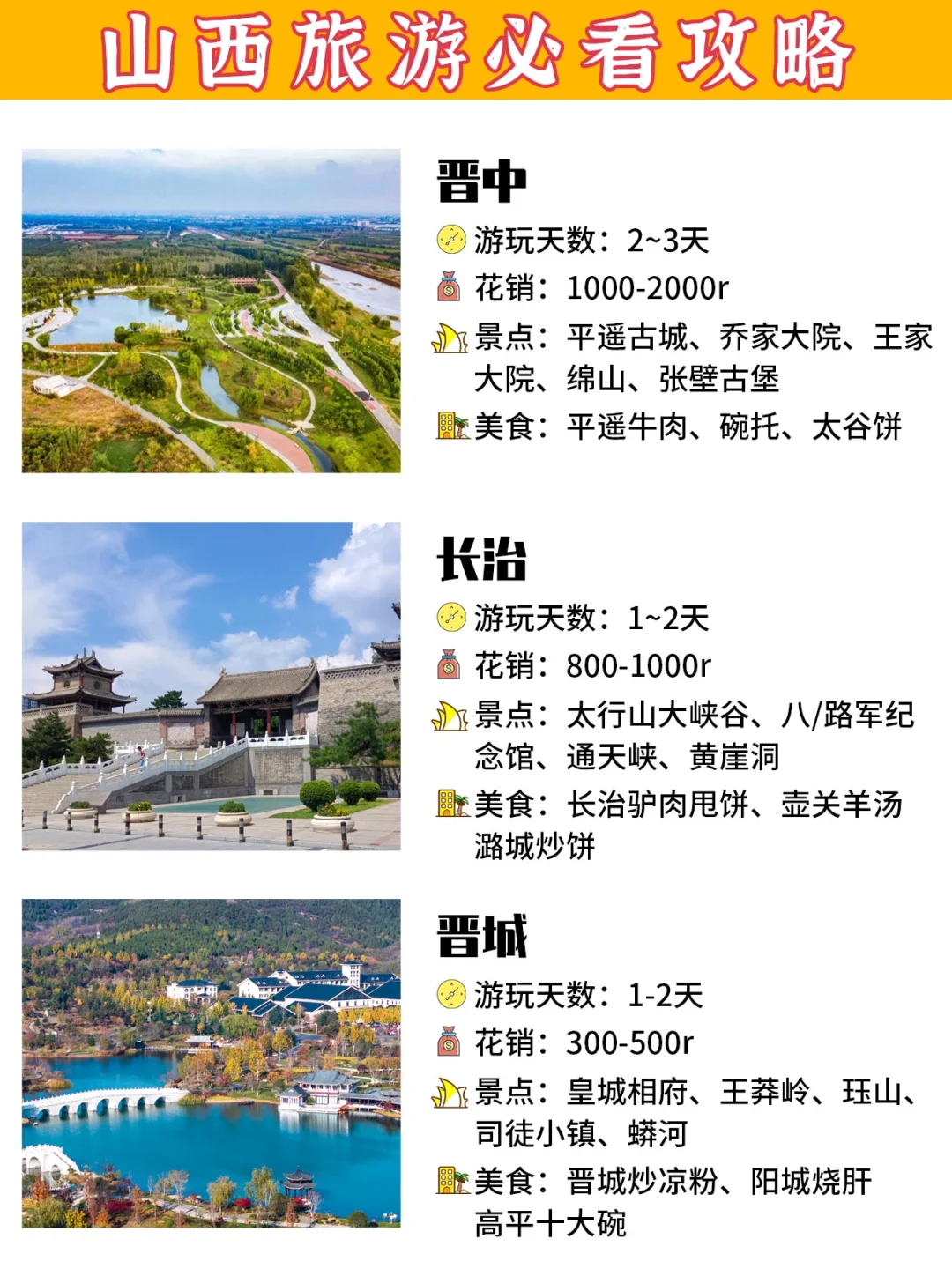 山西11城Top5景点大公开❗每个都叹为观止💯