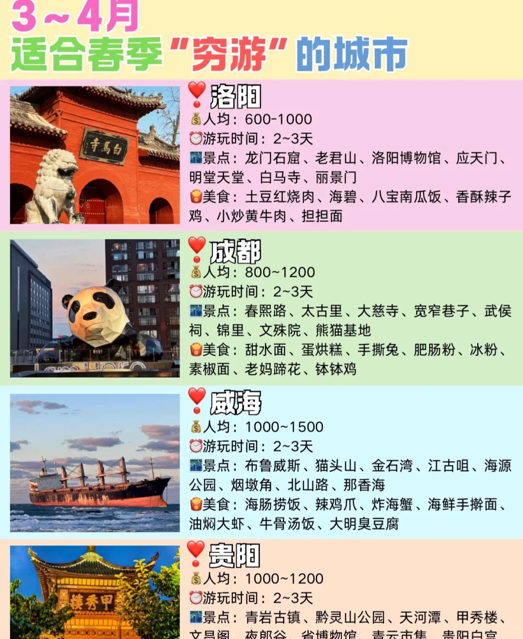 4-5月旅游分享攻略