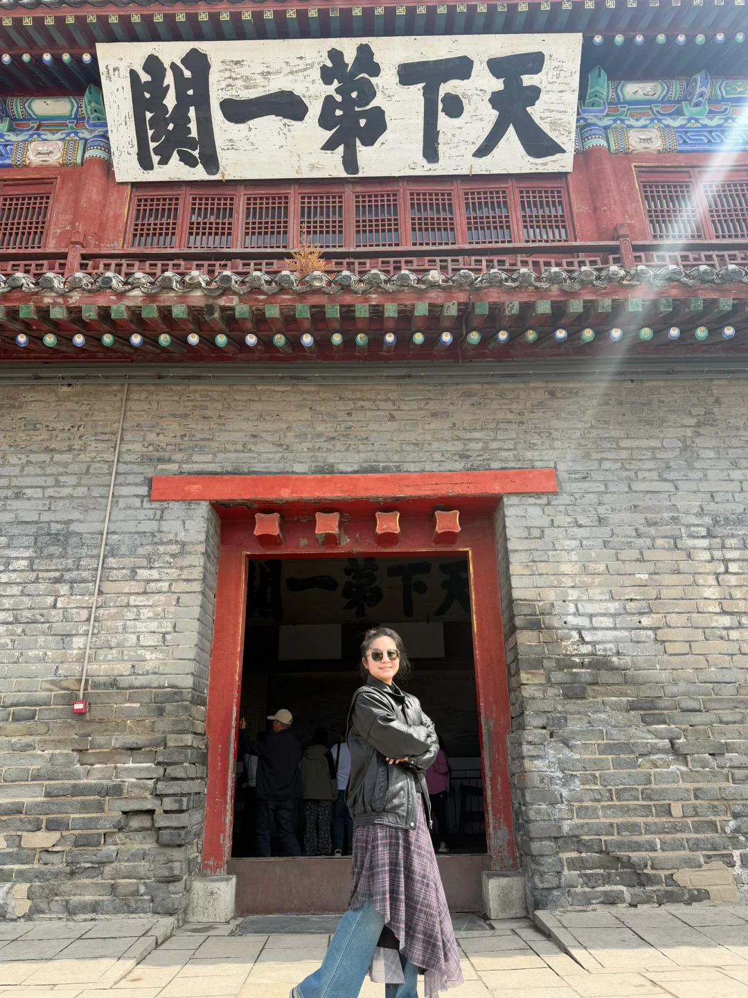 蓝天白云下的古城墙～山海关 天下第一关咔咔