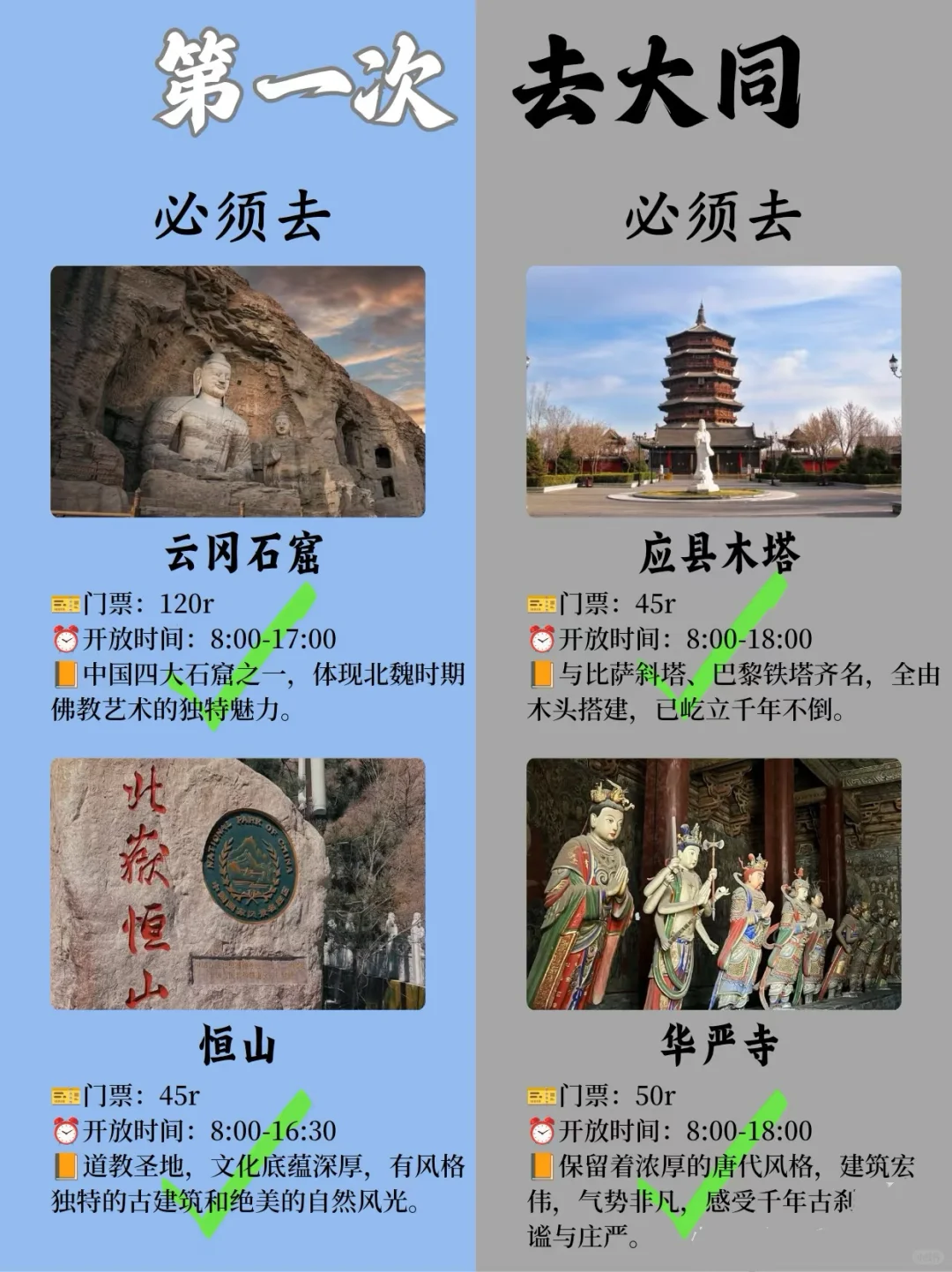 古都大同深度游，多个小众打卡点