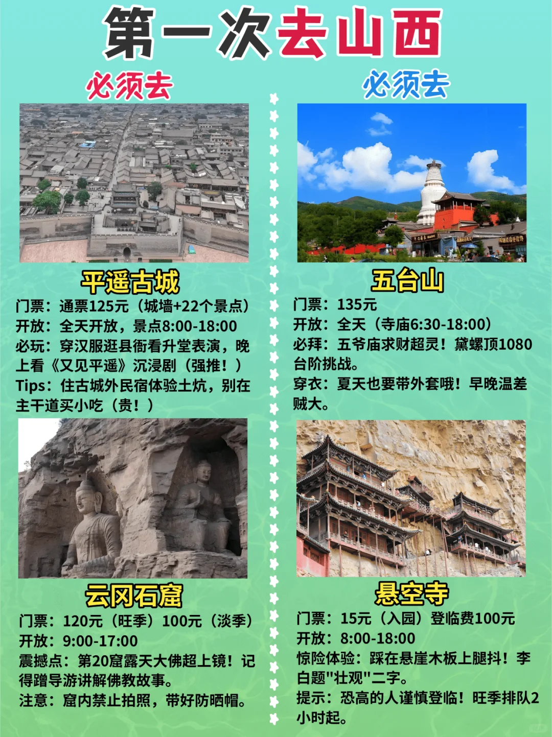 4～5月去山西旅游的姐妹👭要注意啦！