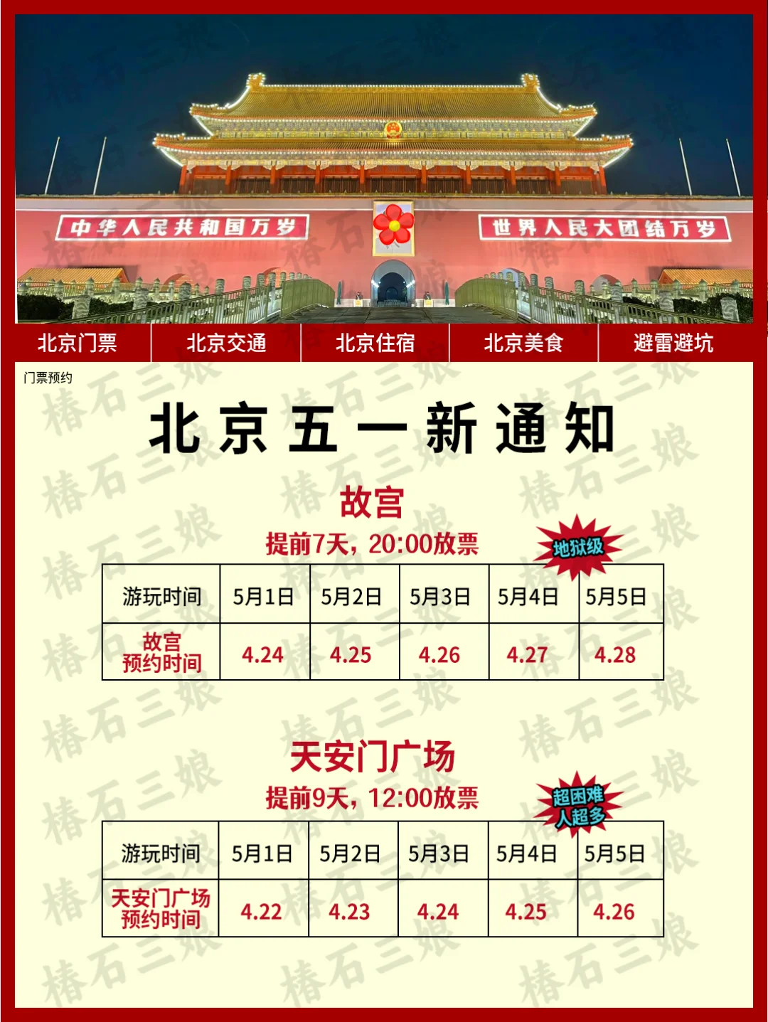 五一北京旅游攻略|景点预约全攻略❤️