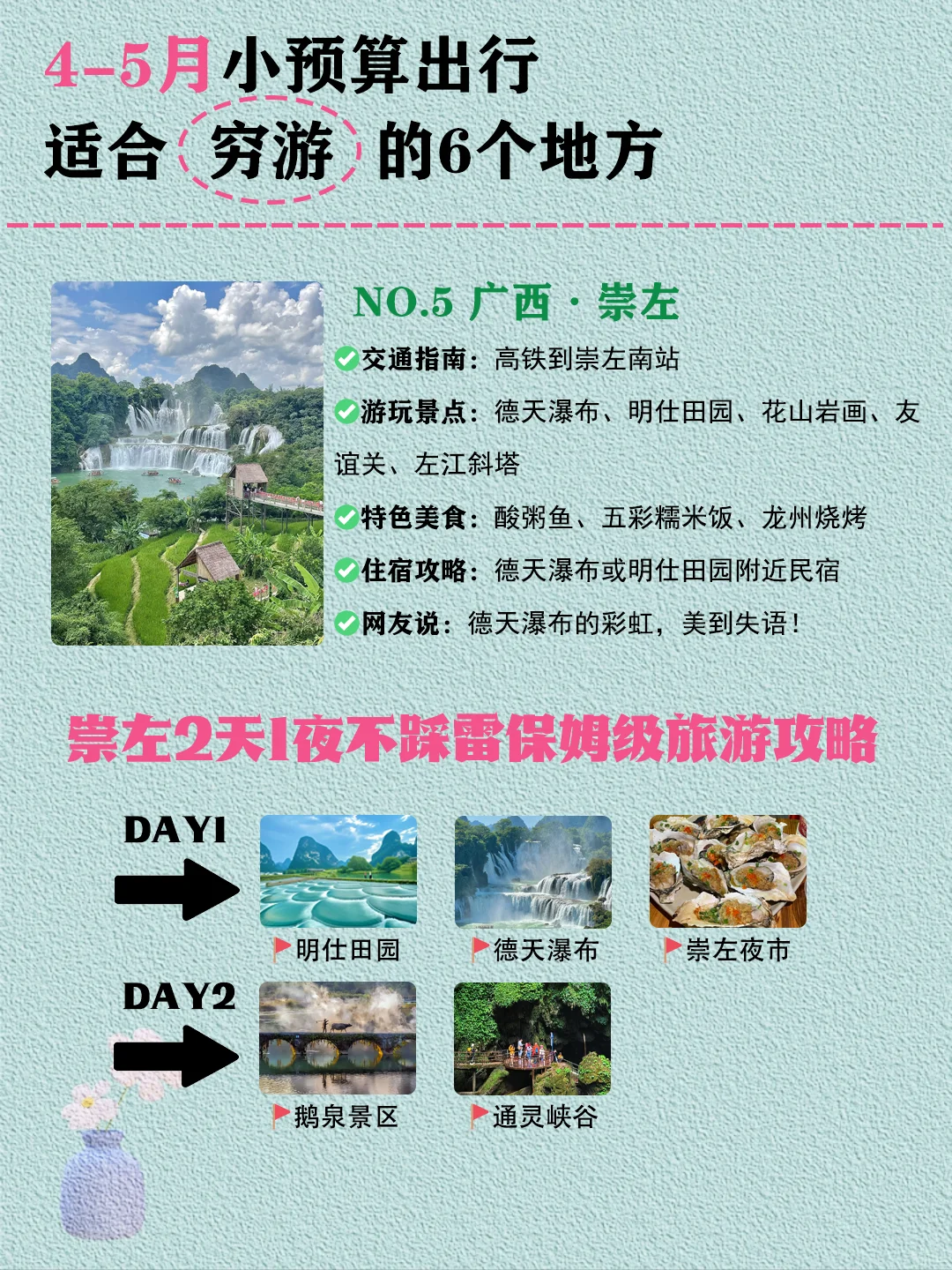 五一小众旅行地|预算800+争取每年去一个！