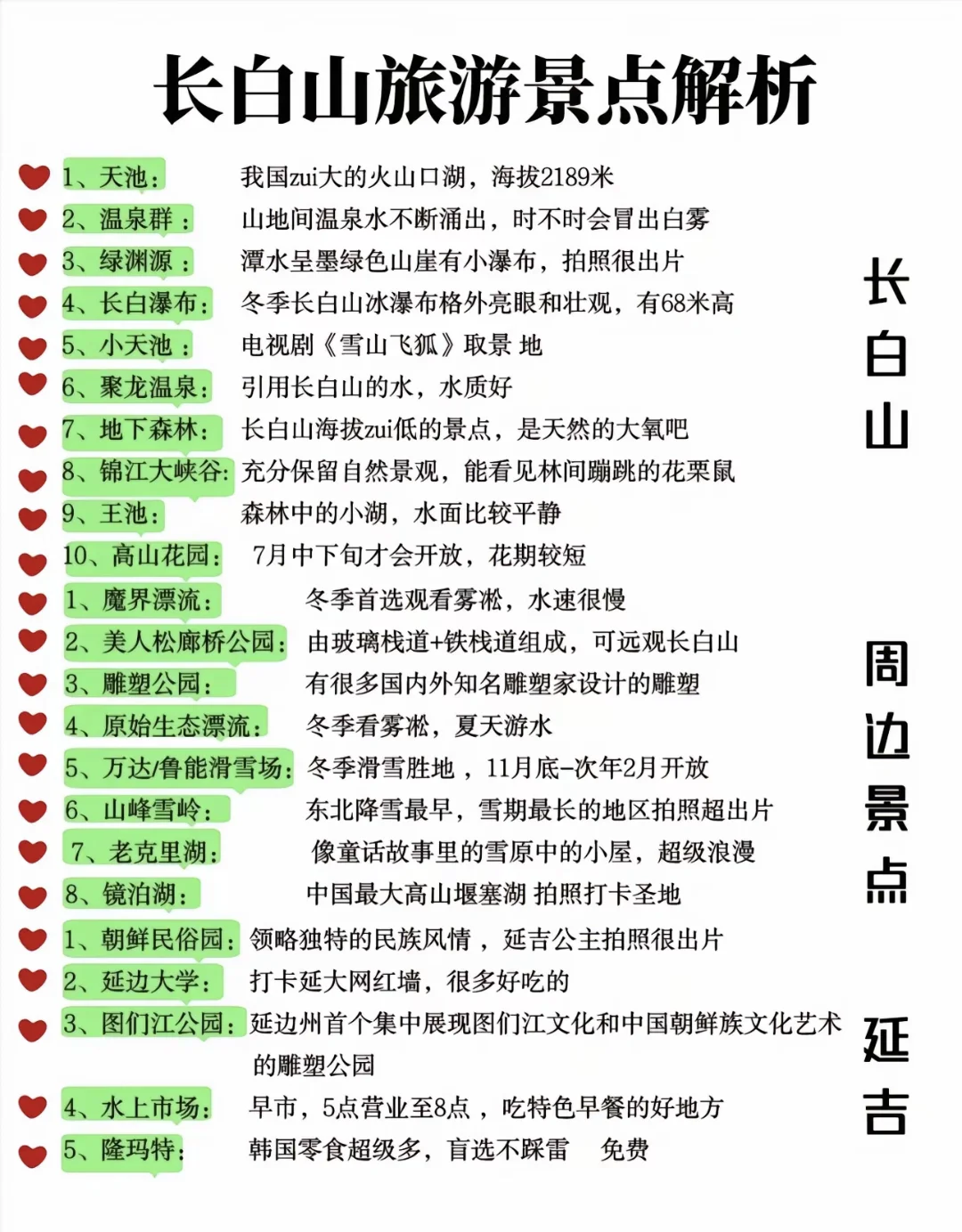 长白山最详细旅游攻略姐妹们抓紧点赞加收藏