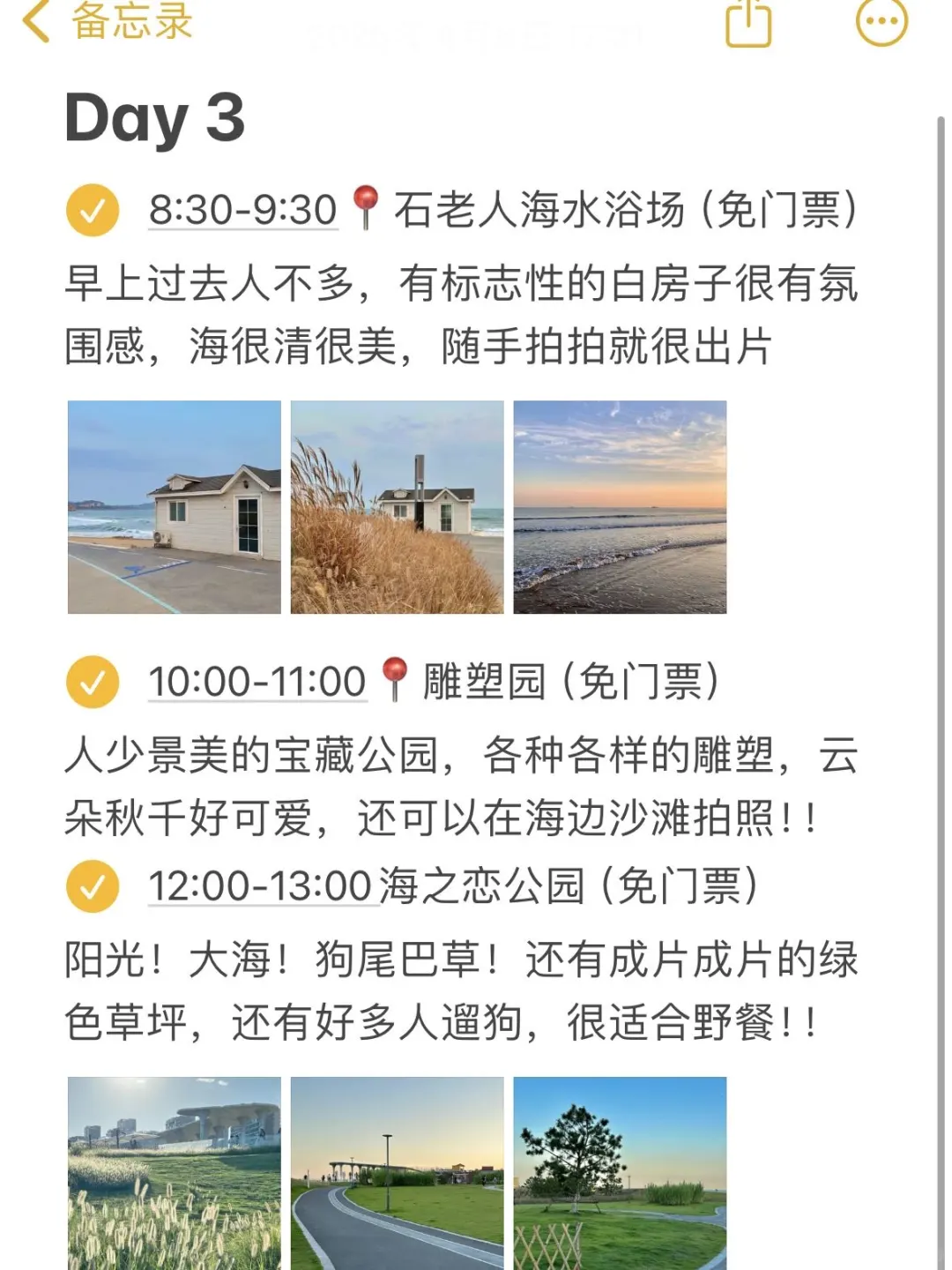 本J人对自己做的青岛攻略复盘甚是满意🥹…