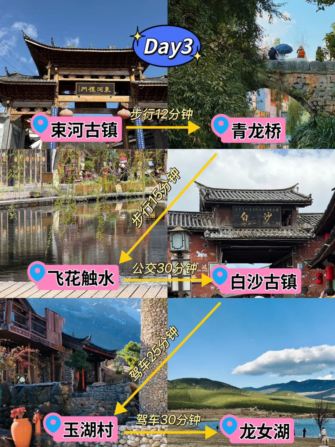 丽江省心旅游攻略📍三天两晚（附详细路线）！！