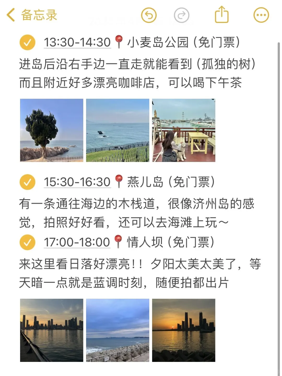 本J人对自己做的青岛攻略复盘甚是满意🥹…