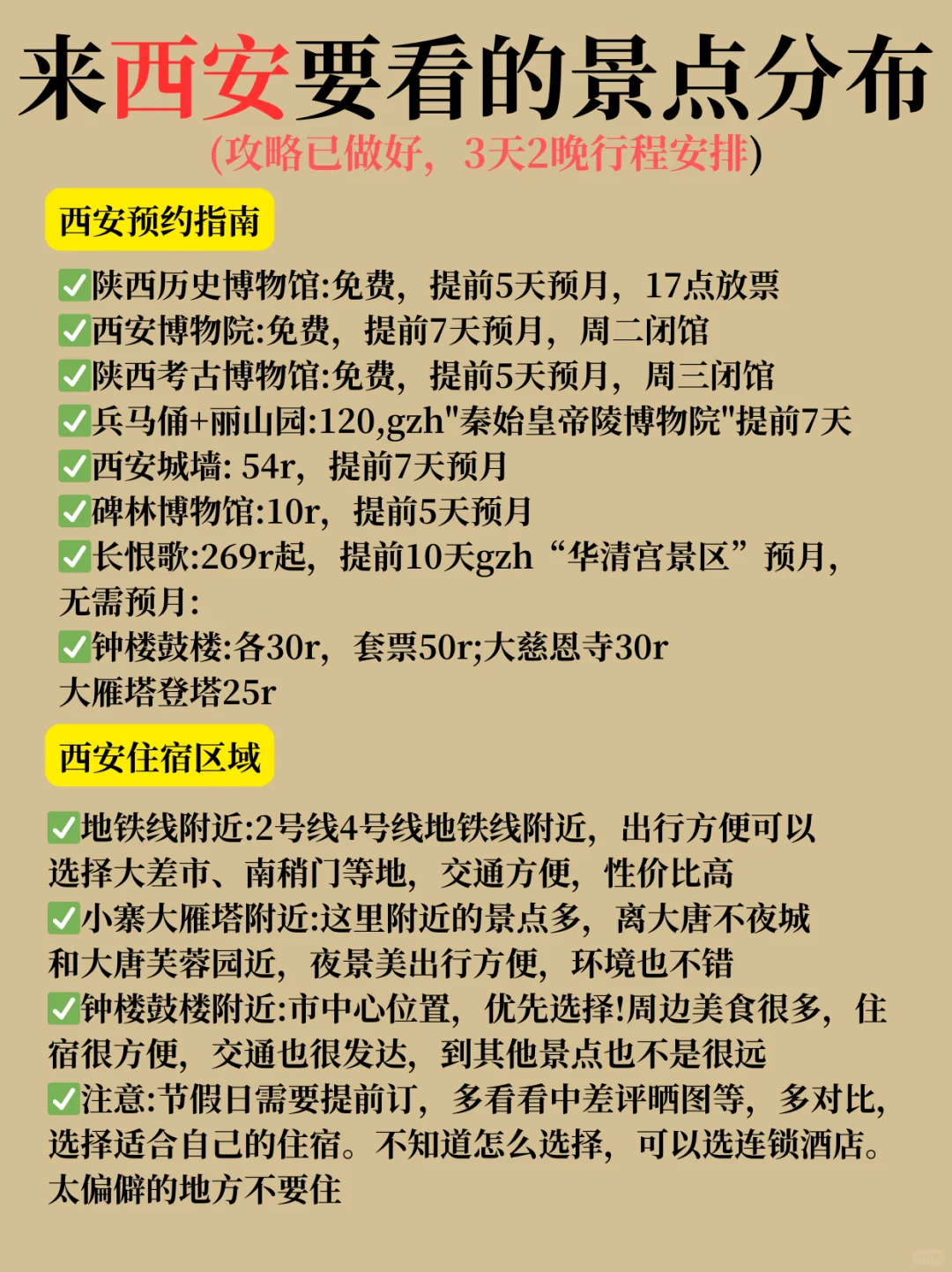 直接炸裂‼️谁还没看过这篇西安旅游攻略