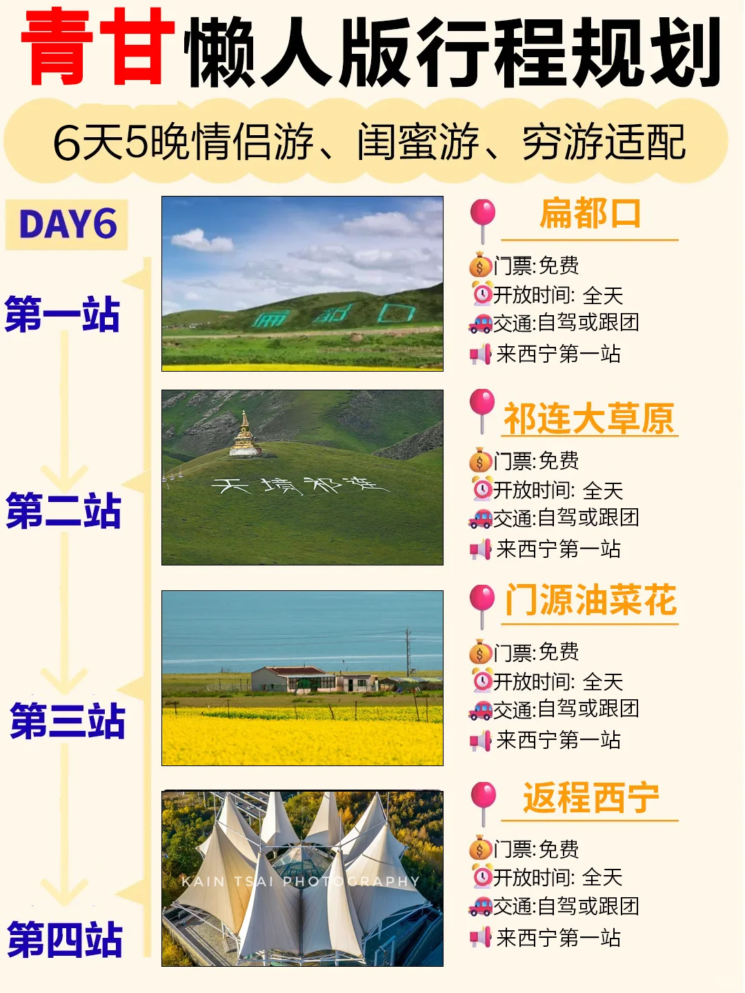 青甘懒人版6天5晚旅游攻略，懒人必看‼️