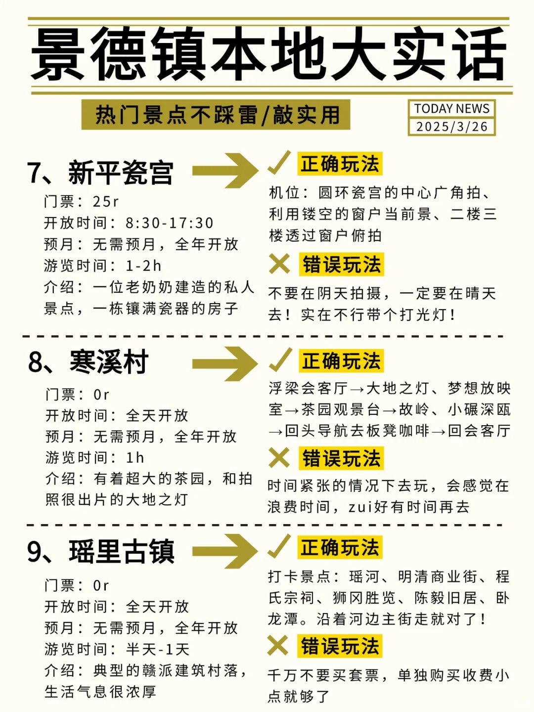 景德镇会奖励每一个提前做攻略的人！！