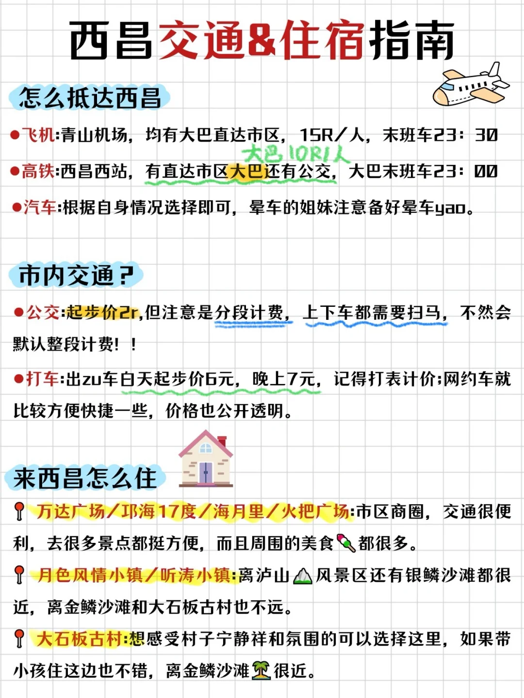 西昌手写版旅游全攻略，五一来的姐妹👭码住