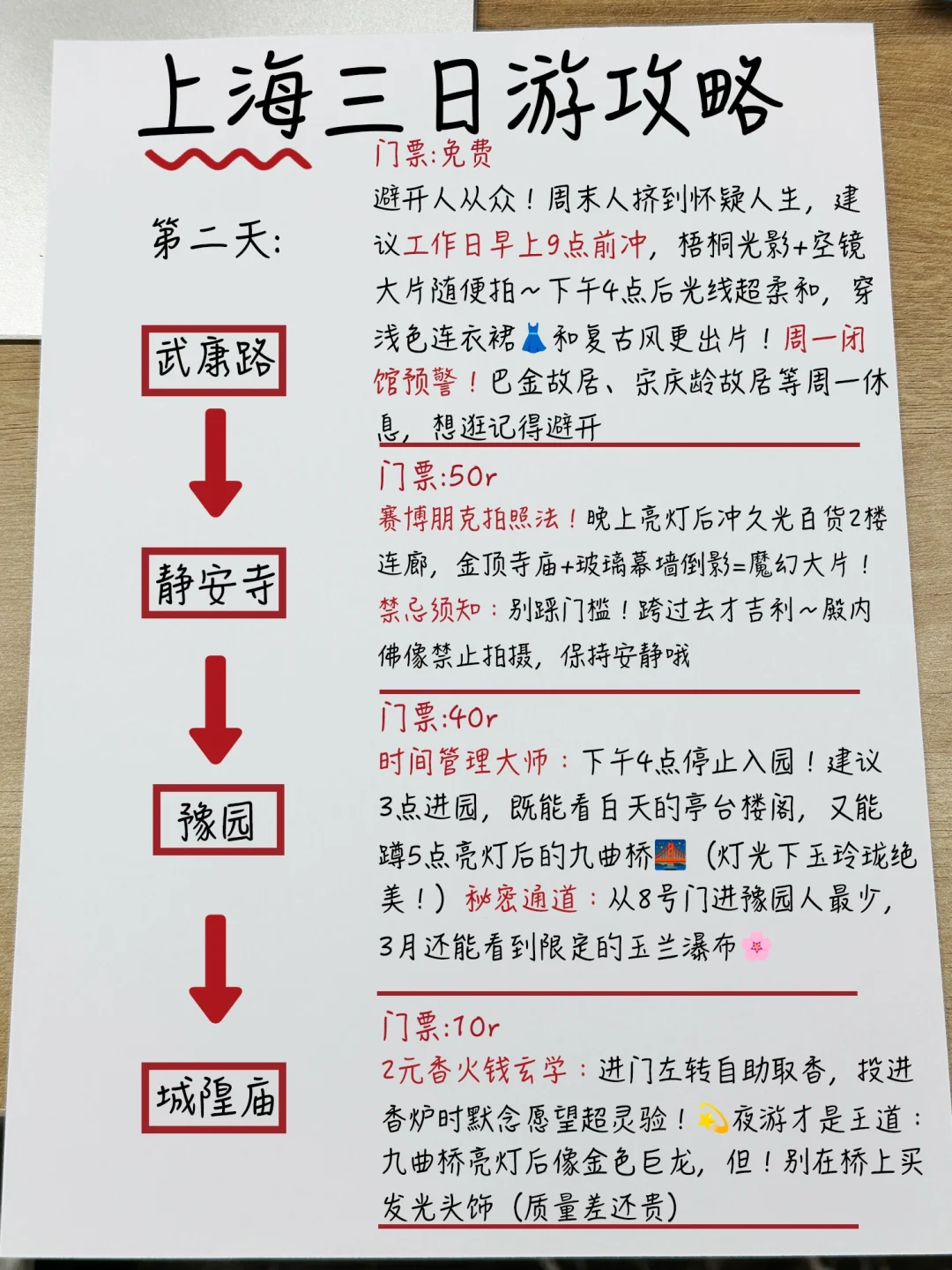独创上海💪三天不走回头路攻略 全是干货