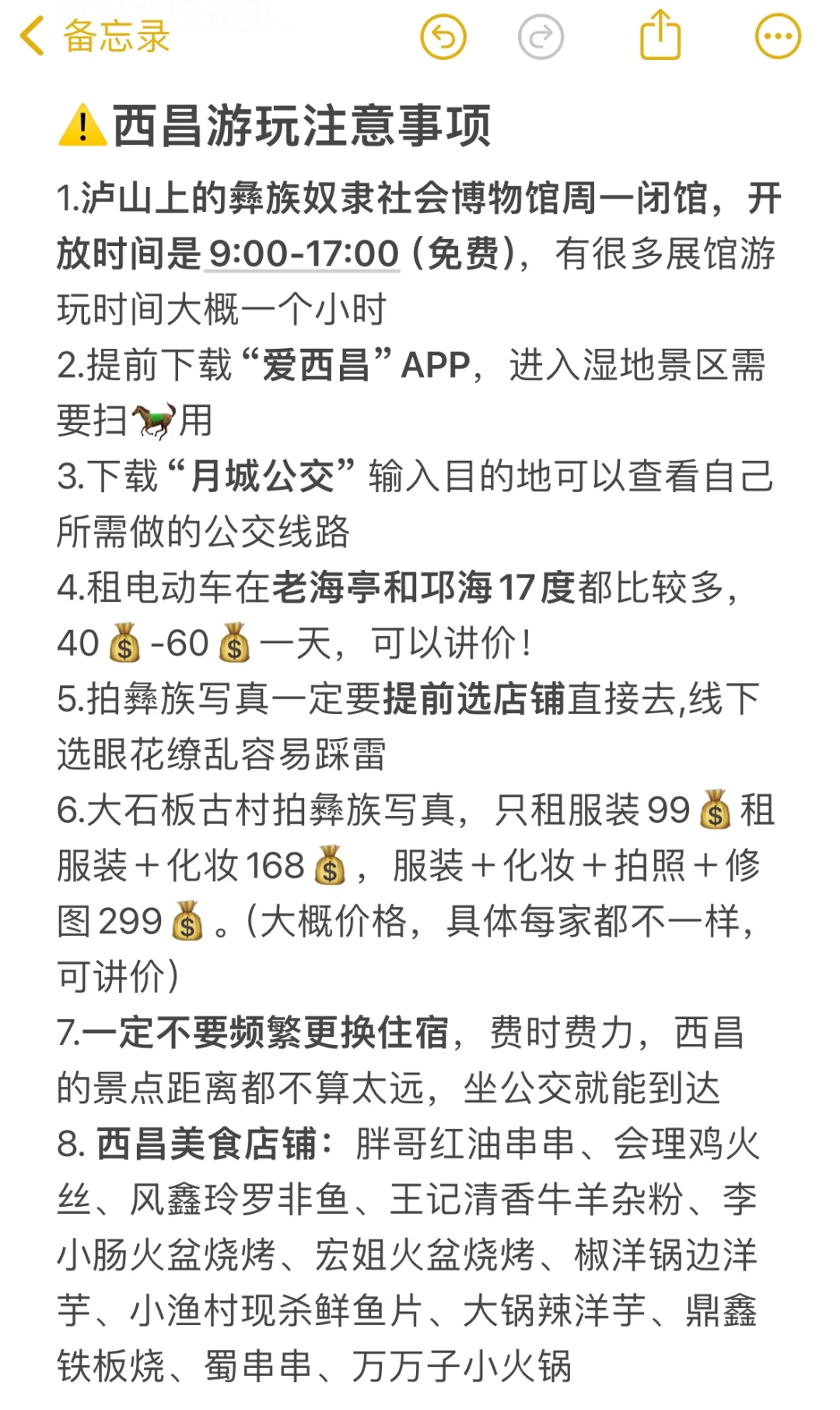 本J人做的4月西昌攻略已经next level