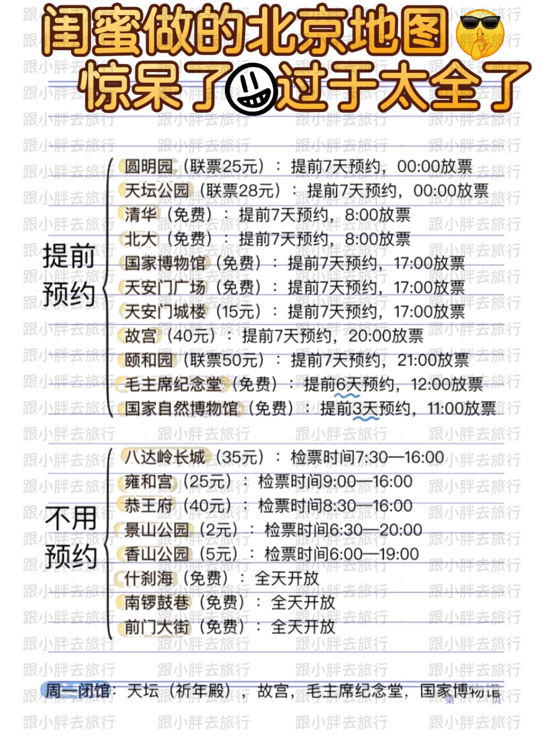 五一北京旅游攻略｜熬夜用心整理游玩顺序‼