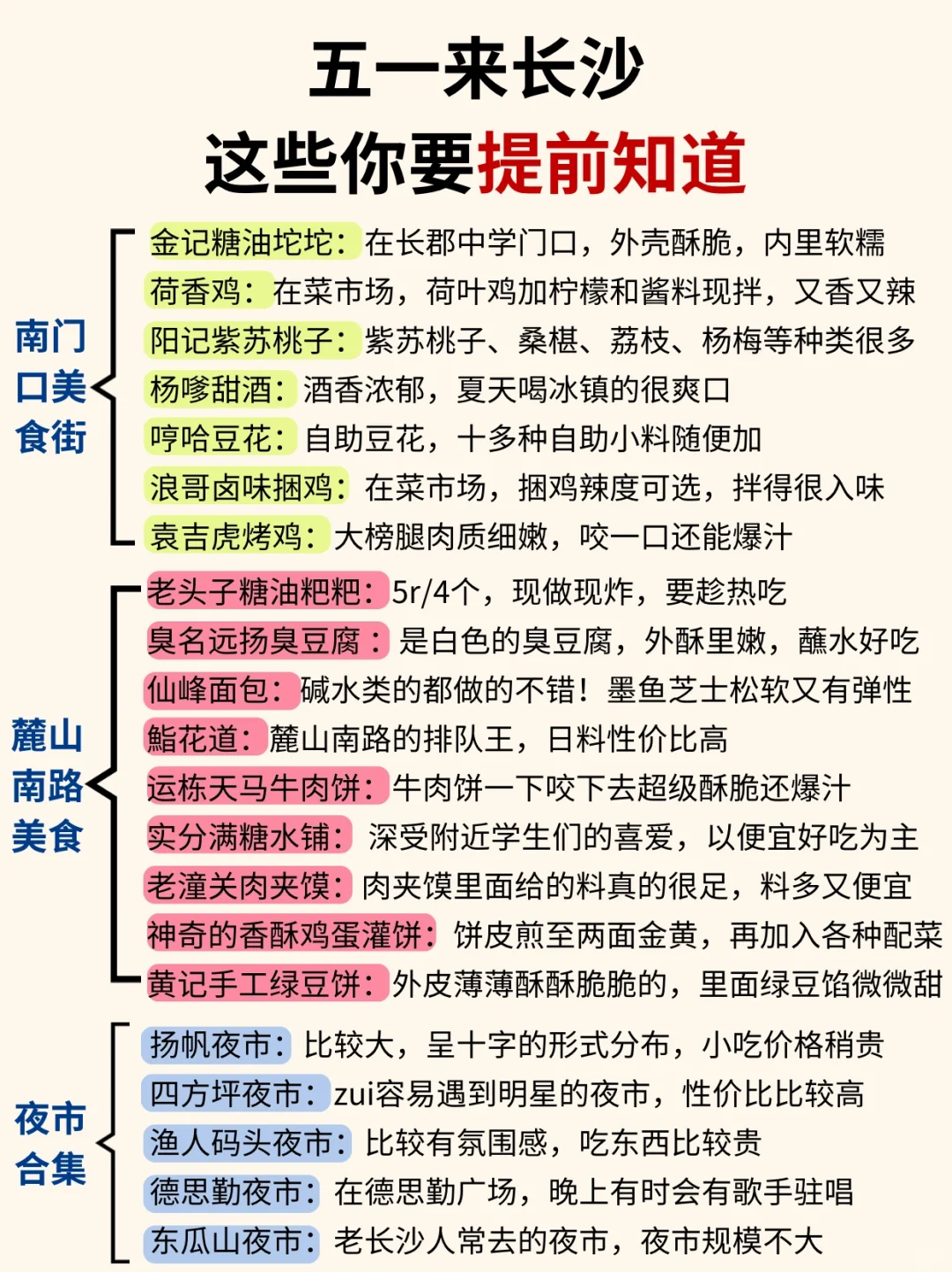 终于有人把五一长沙旅游攻略讲清楚了😭！！