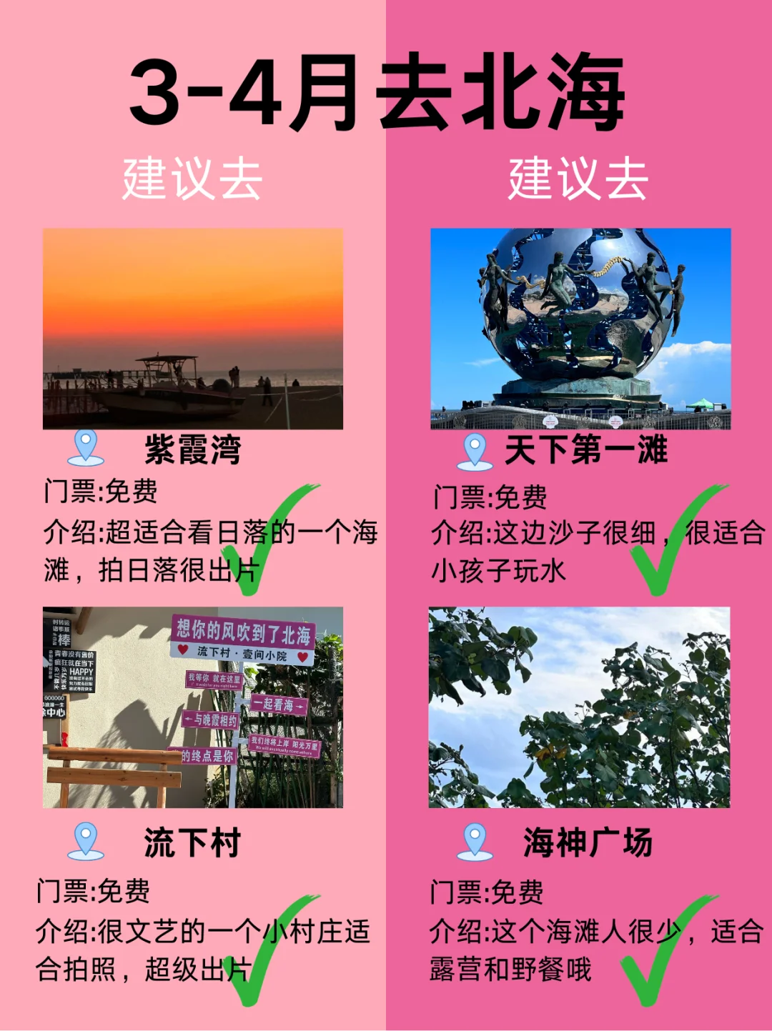 3-4月北海最新攻略，建议去🆚不建议去