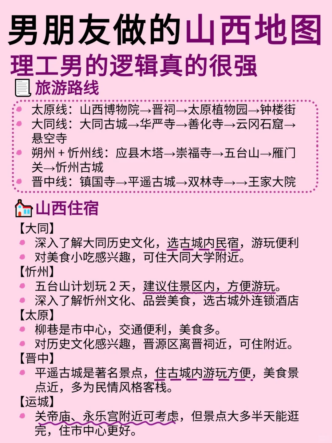 五一山西旅游攻略来啦😎完全不用带脑‼