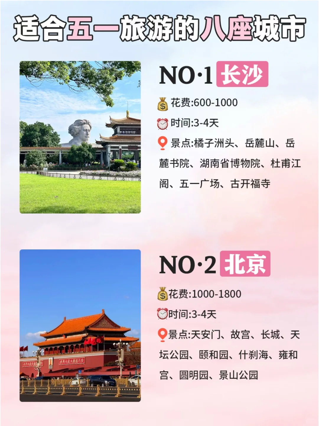 适合五一假期去的八个城市🚄你坐好准备了吗