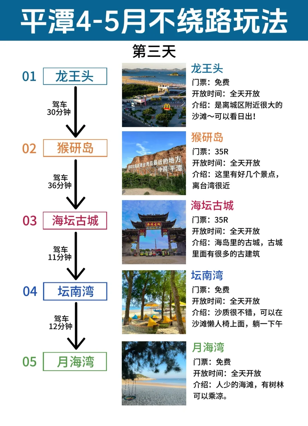 平潭4-5月最新旅游攻略✅全程不绕路