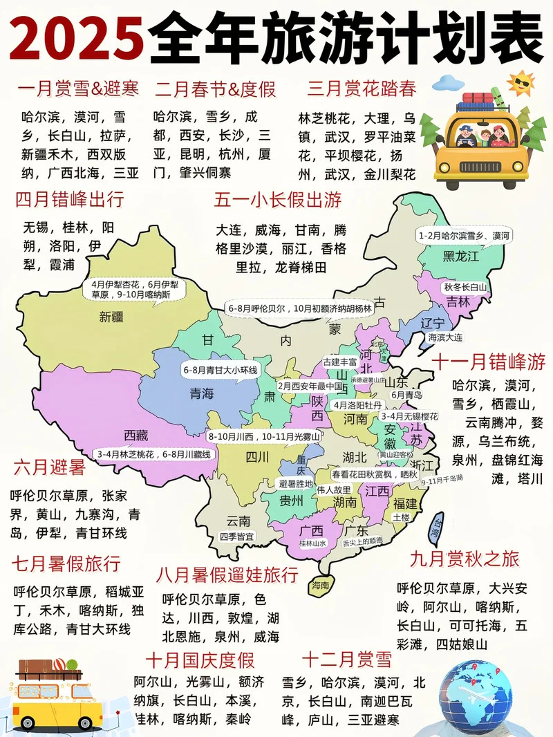 承包你一整年的浪漫旅行计划表来啦❗️