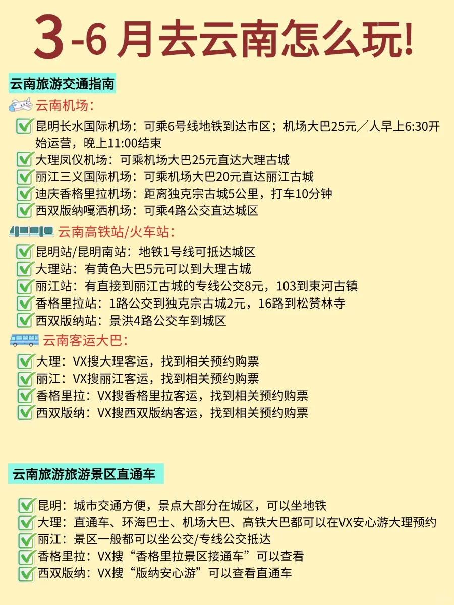 go！！！云南最全旅游攻略来辣