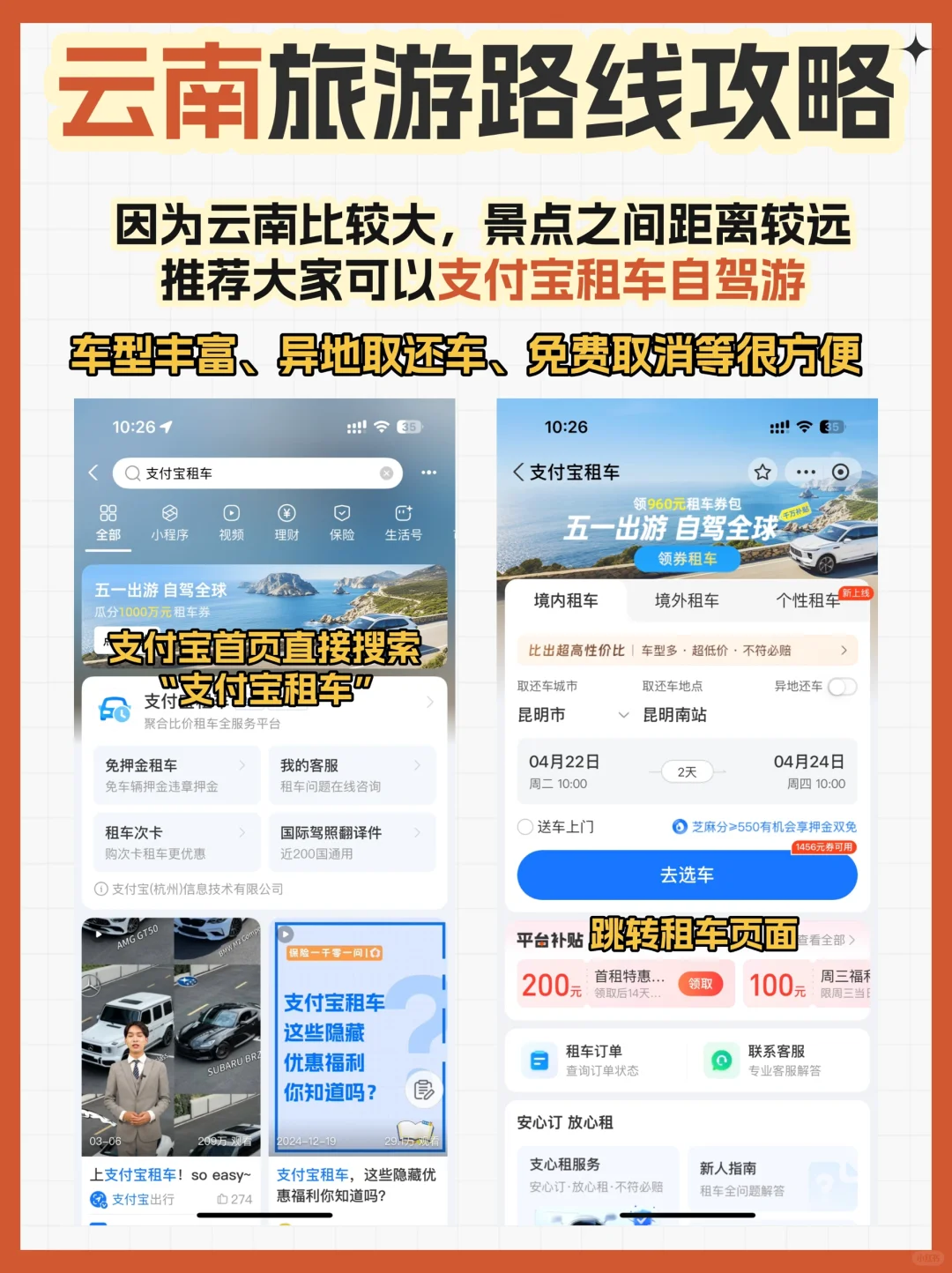 云南租车自驾旅游路线攻略！不绕路版！！