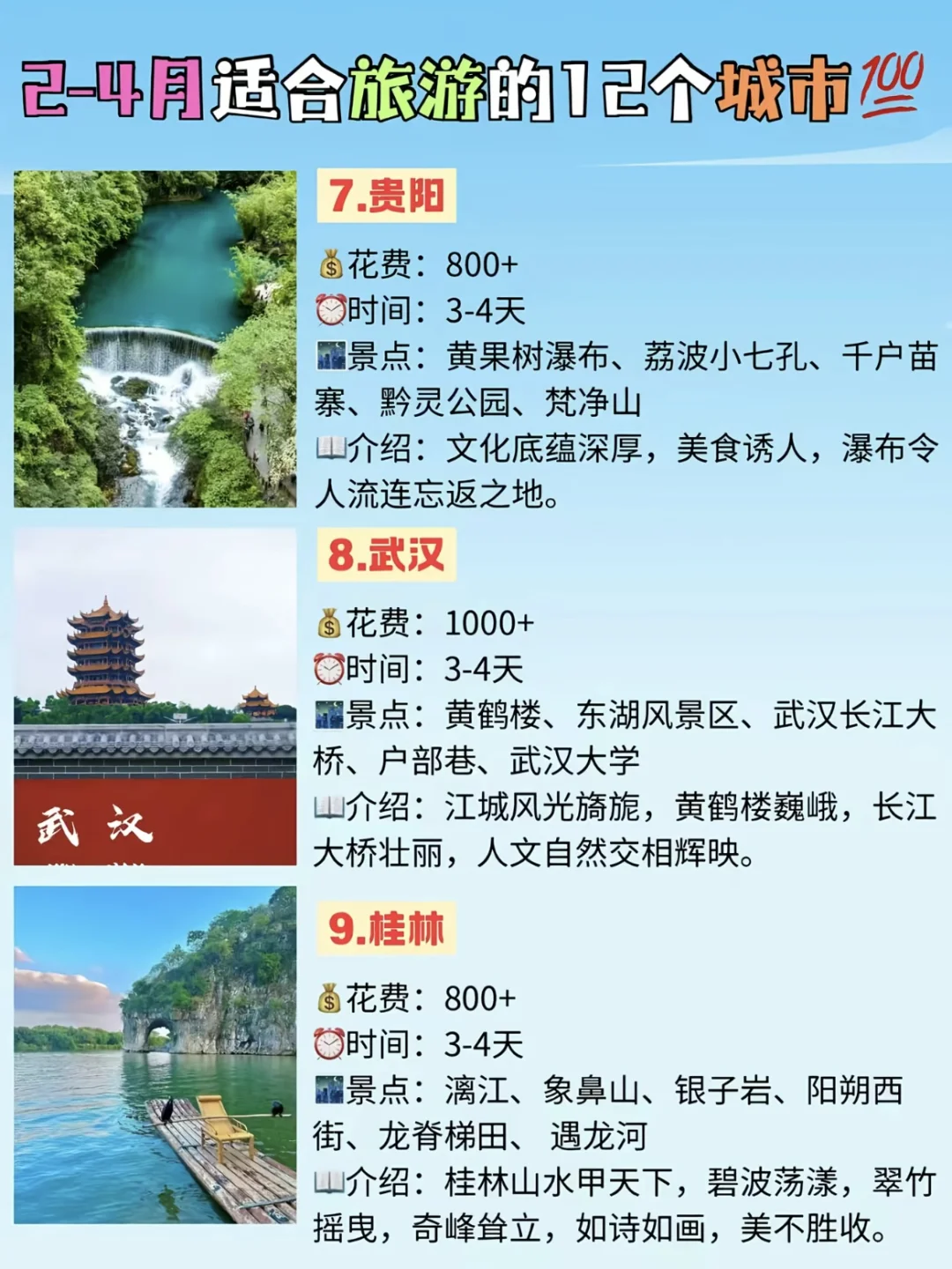 今年2-4月适合旅游的城市‼️