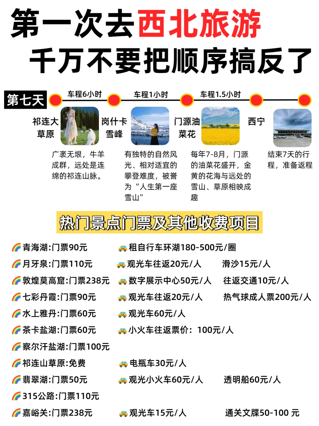 西北旅游一定要按照这个顺序！！