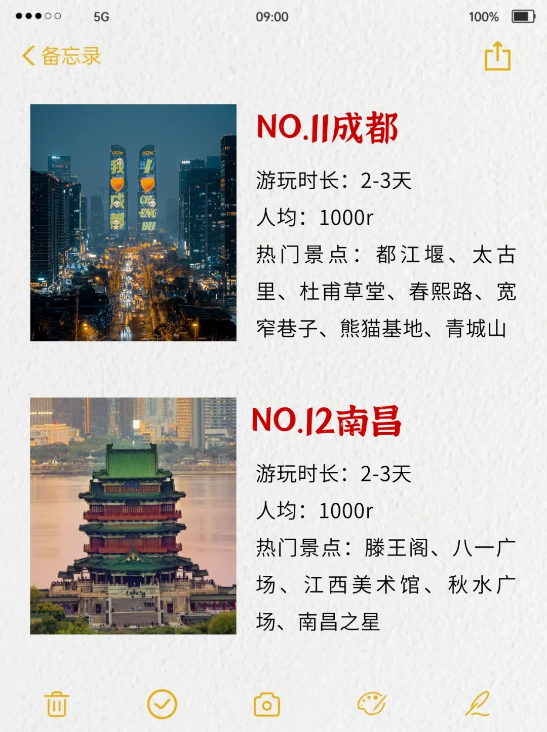 闺蜜出游❣情侣约会适合穷游的16个城市🔥