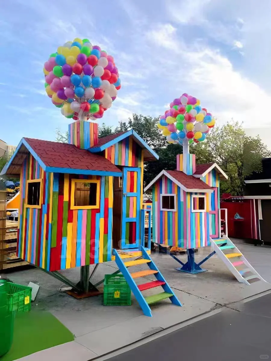 气球小木屋摆件，