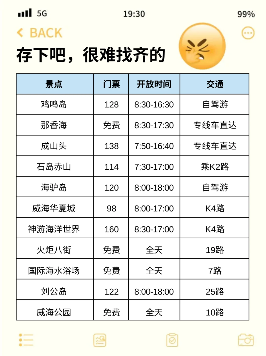 🙏愿xhs每个去威海的人都能刷到这篇！